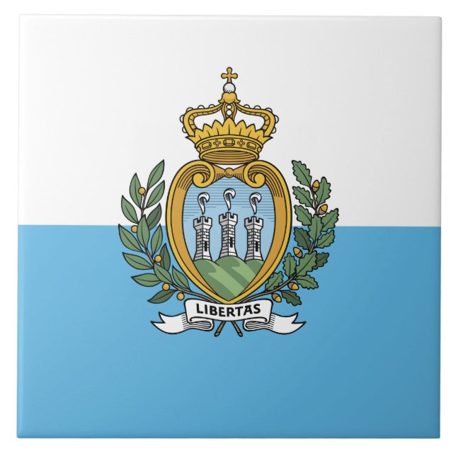 Flagga San Marino Kakelplatta (Framsidan)