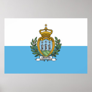 Flagga San Marino Poster