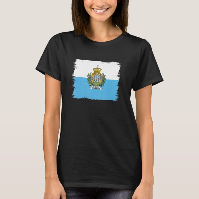 Flagga San Marino T Shirt (Framsida)