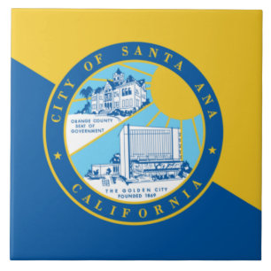 Flagga Santa Ana (Kalifornien) Kakelplatta