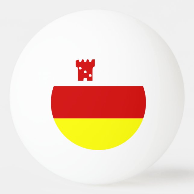 Flagga Santa Barbara, Kalifornien Ping Pong Boll (Framsidan)