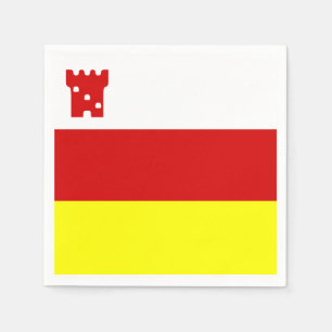 Flagga Santa Barbara, Pappra Napkins i Kalifornien Pappersservett