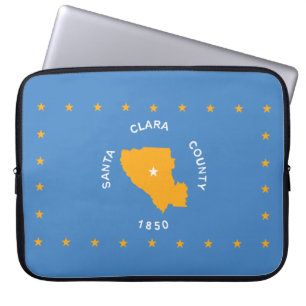 Flagga Santa Clara (USA, Kalifornien) Laptop Fodral