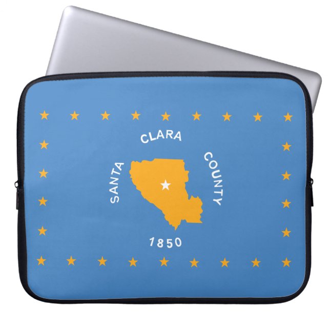 Flagga Santa Clara (USA, Kalifornien) Laptop Fodral (Framsidan)