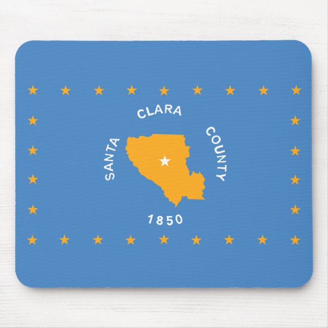 Flagga Santa Clara (USA, Kalifornien) Musmatta (Framsidan)
