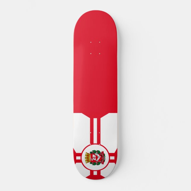 Flagga São Paulo Mini Skateboard Bräda 18,5 Cm (Framsida)