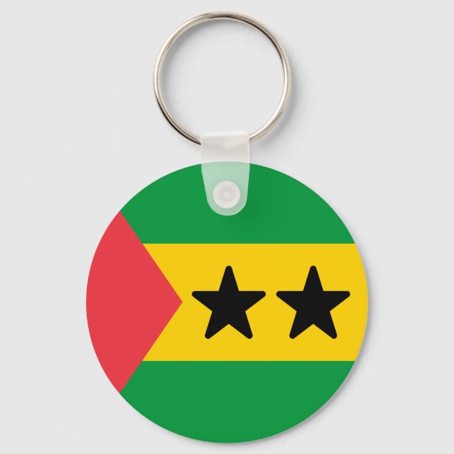 Flagga Sao Tome och Principe Nyckelring (Framsida)