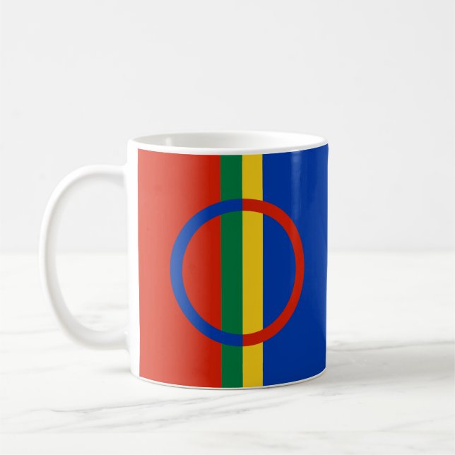Flagga Sápmi Coffee Mugg (Vänster)