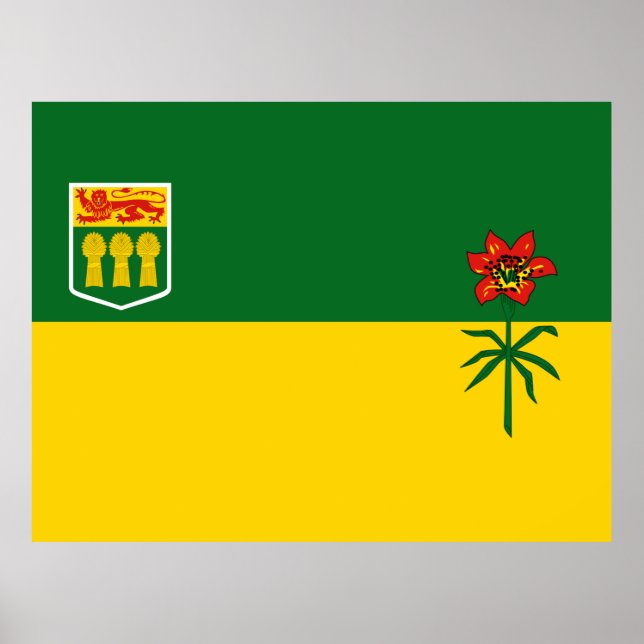 Flagga Saskatchewan Poster (Framsidan)