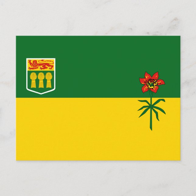 Flagga Saskatchewan Vykort (Framsida)