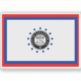 Flagga Savannah, Georgien Klistermärken