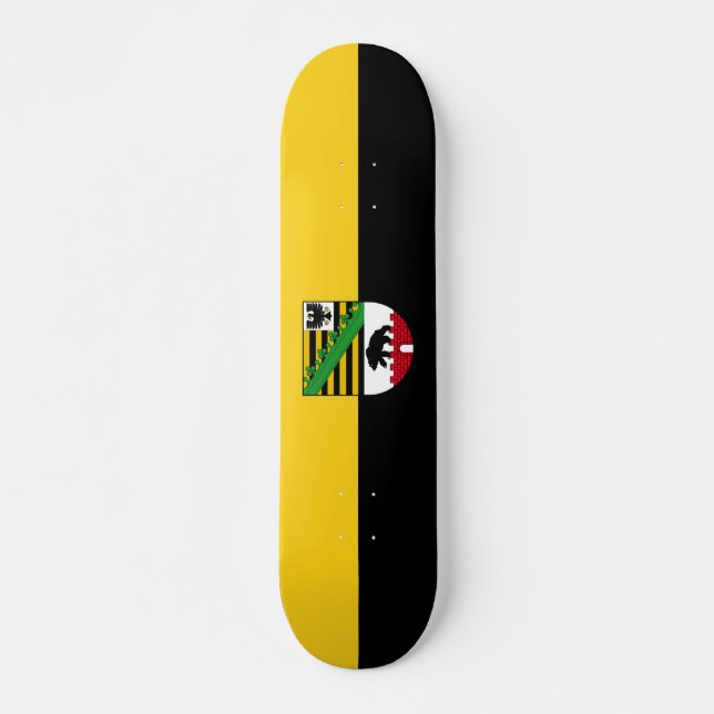 Flagga Saxony-Anhalt Skateboard (Framsida)