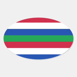 Flagga Schiermonnikoog Ovalt Klistermärke