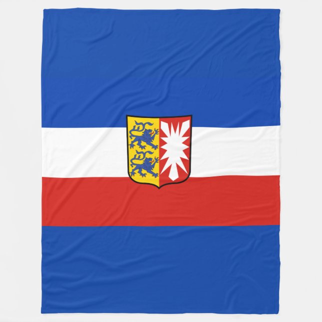 Flagga Schleswig-Holstein Fleece Blanket (Framsidan)