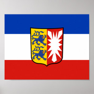 Flagga Schleswig-Holstein Poster