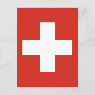 Flagga Schweiz - Die Nationalflagge der Schwe Vykort