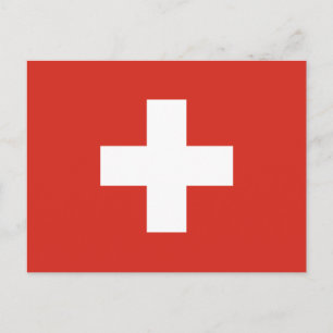 Flagga Schweiz Die Nationalflaggge der Schweiz Vykort
