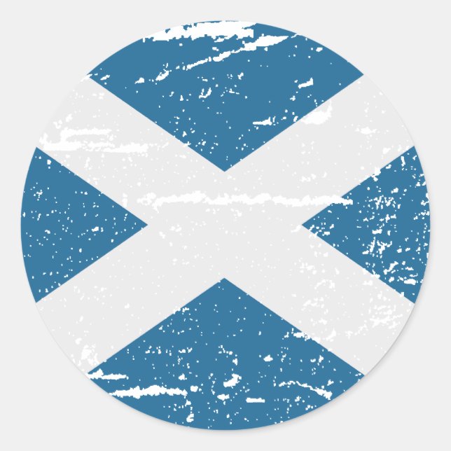 FLAGGA SCOTLAND RUNT KLISTERMÄRKE (Framsida)