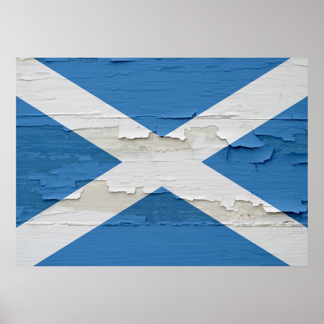 Flagga Scotland Weasted Poster (Framsidan)
