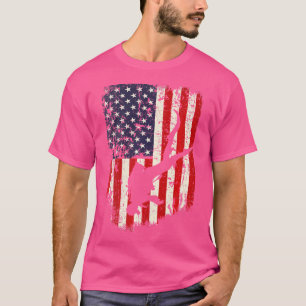 Flagga Scuba Diver Dyka American T Shirt