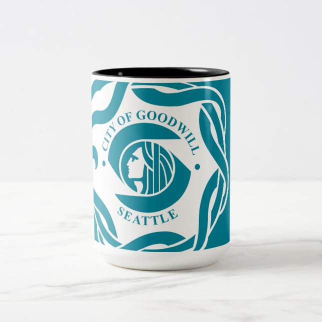 Flagga Seattle (Washington) Två-Tonad Mugg (Center)