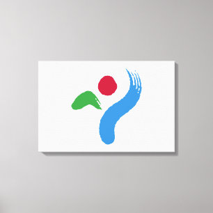 Flagga Seoul (Sydkorea) Canvastryck