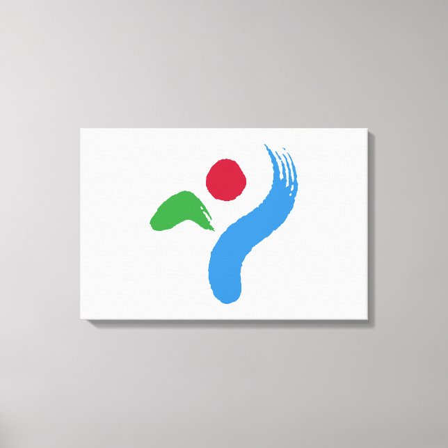 Flagga Seoul (Sydkorea) Canvastryck (Framsida)