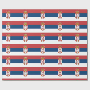 Flagga Serbien Inpackningspapper  Presentpapper