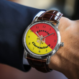 Flagga Sicilien Sicilian Flagga Trinacria Personli Armbandsur