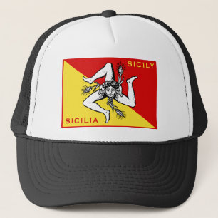 Flagga Sicilien Truckerkeps