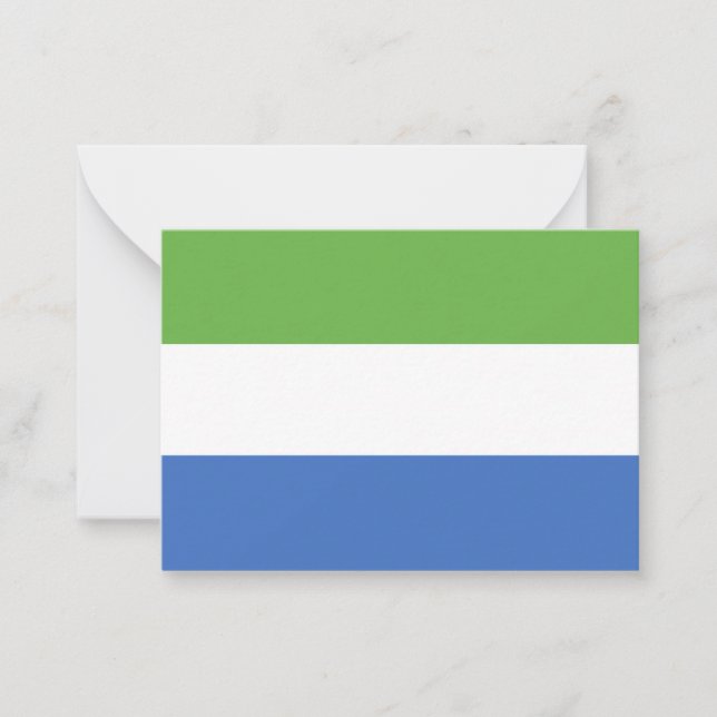 flagga Sierra Leone Anteckningskort (Framsida)