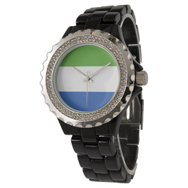 flagga Sierra Leone Armbandsur (Vinklad)