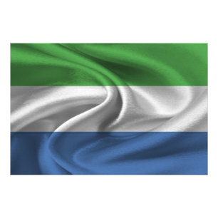 Flagga Sierra Leone Fototryck