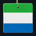 Flagga Sierra Leone Julgransprydnad Keramik<br><div class="desc">Anpassade World Flagga Products ( i världen) - Lägg gärna till din egen text.</div>