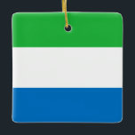 Flagga Sierra Leone Julgransprydnad Keramik<br><div class="desc">Anpassade World Flagga Products ( i världen) - Lägg gärna till din egen text.</div>