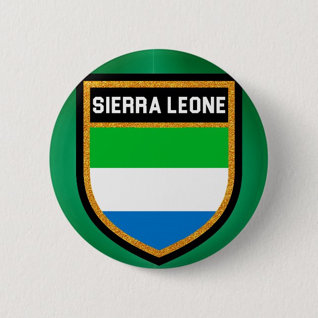 Flagga Sierra Leone Knapp (Framsida)