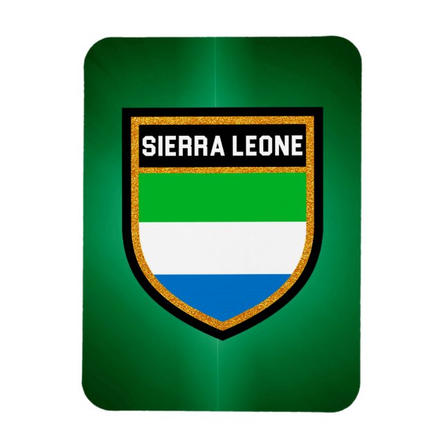 Flagga Sierra Leone Magnet (Vertikal)