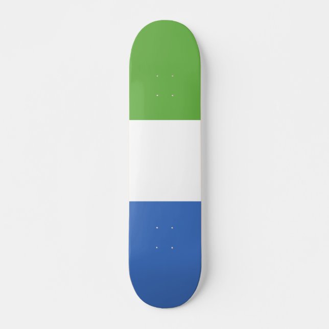 flagga Sierra Leone Mini Skateboard Bräda 18,5 Cm (Framsida)