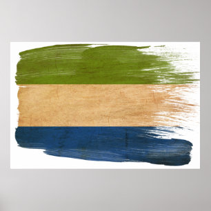Flagga Sierra Leone Poster