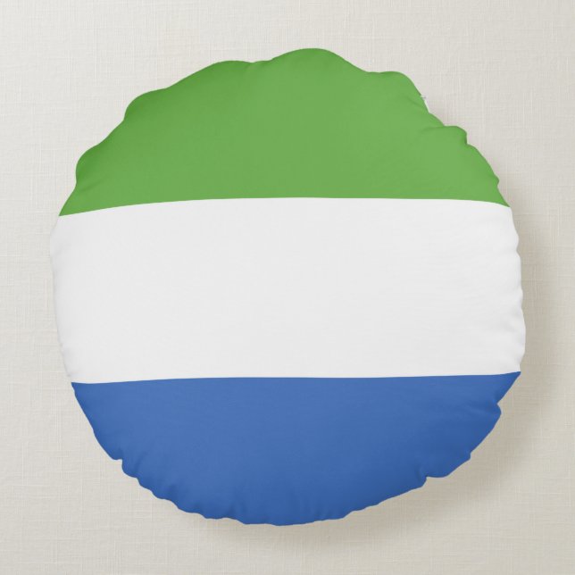 flagga Sierra Leone Rund Kudde (Baksidan)