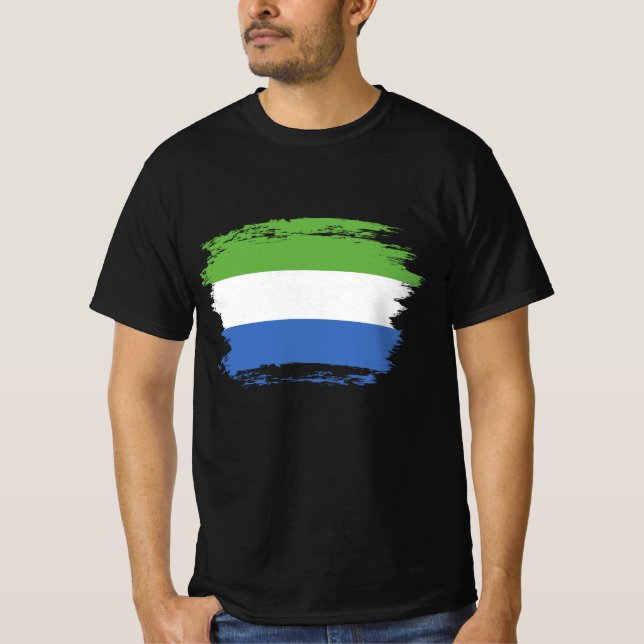 flagga Sierra Leone T Shirt (Framsida)