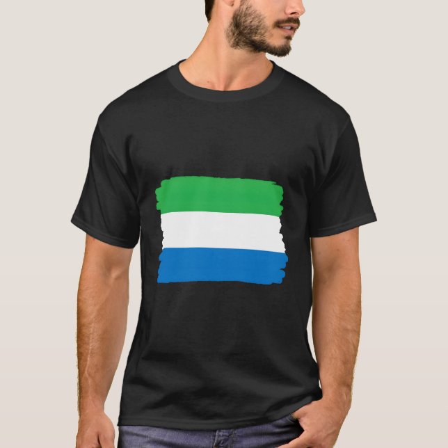 Flagga Sierra Leone T Shirt (Framsida)