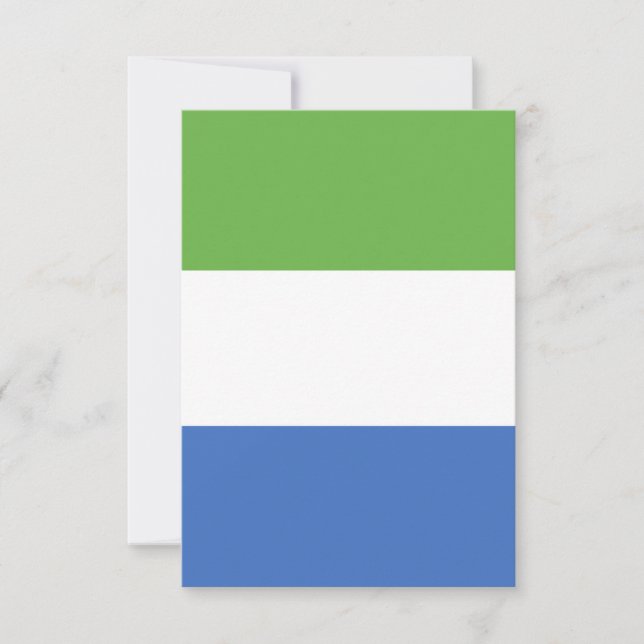flagga Sierra Leone Tack Kort (Framsida)