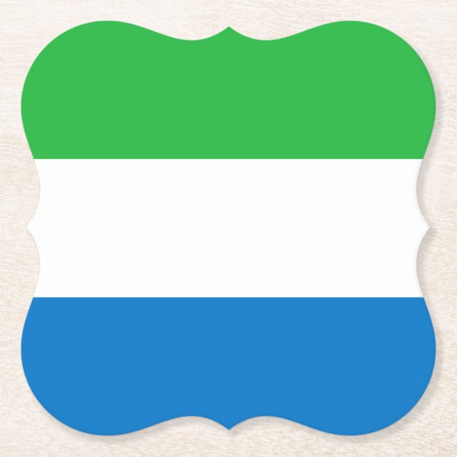 Flagga Sierra Leone Underlägg Papper (Framsida)