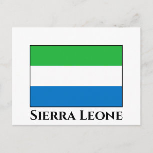 Flagga Sierra Leone Vykort
