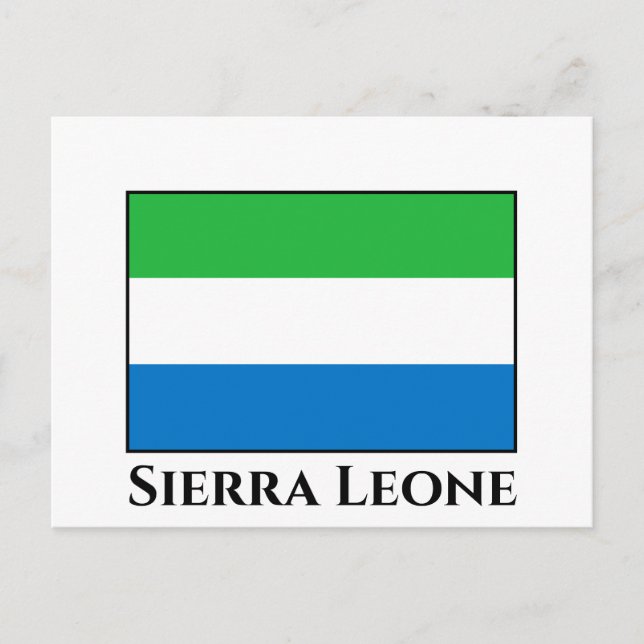 Flagga Sierra Leone Vykort (Framsida)