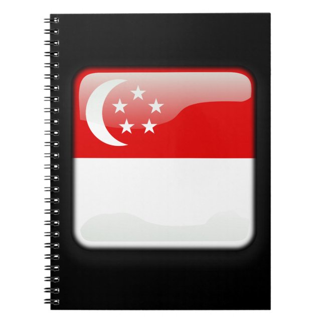Flagga Singapore Anteckningsbok (Framsidan)