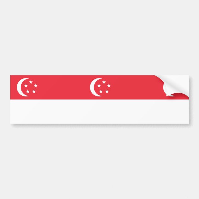 Flagga Singapore Bildekal (Framsidan)