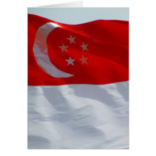 flagga singapore hälsningskort