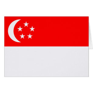 Flagga Singapore Hälsningskort